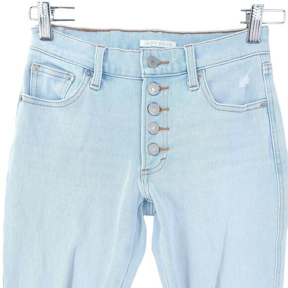 Lucky Brand Mid-Rise Crop Jeans Blue Stretch - Picture 3 of 11